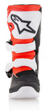 Alpinestars Youth Tech 3S Boots motocross - WHITE / BLACK / RED - Youth US 11 / EU 29 - 2014518-1231-11 - FINAL SALE