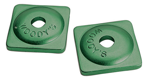Woodys Square Digger Support Plates Aluminum Backer - 7MM - Green - 96 Pack - ASW-3730-B