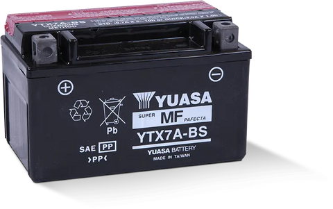 Yuasa Factory Activated 12 Volt AGM Maintenance-Free Battery - YUAM32X7A - YTX7A-BS