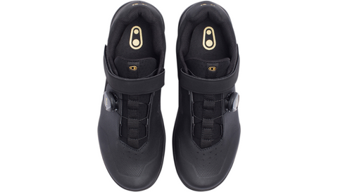 Crankbrothers Stamp BOA Flat Riding Shoes - Black/Gold - US 8 - STB01080A-8.0 - FINAL SALE