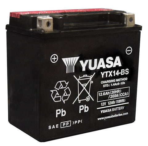 Yuasa Maintenance Free AGM Battery - 12 Volt - YUAM3RH4S - YTX14-BS