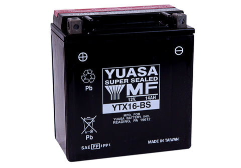 Yuasa Maintenance Free AGM Battery - 12 Volt - YUAM32X6S - YTX16-BS
