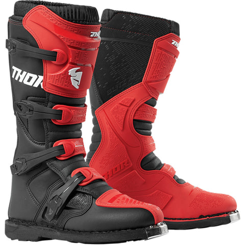 THOR Blitz XP Riding Boots for Men - Red/Black - Size 14