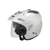 AFX FX-50 Open-Face Helmet with Face Shield - Pearl White - Large