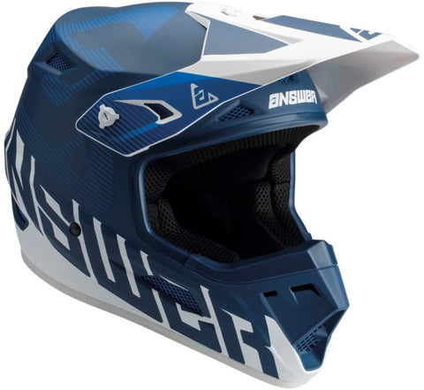 Answer Racing AR1 V2 Bold Motocross Helmet - Blue/White - Youth Medium
