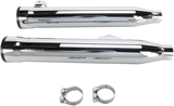 Cobra USA RPT Slip-On Mufflers for 2008-17 Harley Dyna Models - Chrome - 6056