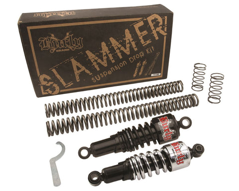Burly Brand Slammer Suspension Drop Kit for Harley Dyna - Chrome - B28-1003