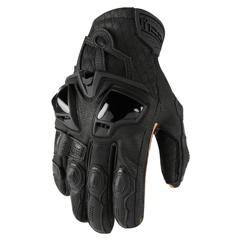 ICON Hypersport Short-Cuff Riding Gloves for Men - Black - Small