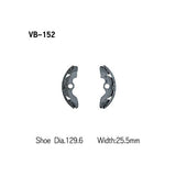 Vesrah - VB-152 - Standard Non-Asbestos Brake Shoes for Honda TRX FourTrax - Front