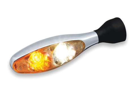 Kuryakyn Micro 1000 Marker Light - Rear - Chrome-Red/Red/Amber/Clear Lens - 2532