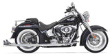Bassani Fishtail True Dual Exhaust System for 2007-17 Harley Softail models - Chrome - 1S66E-33