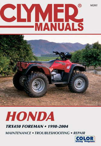 Clymer M205 Service & Repair Manual for 1998-04 Honda TRX450 Foreman