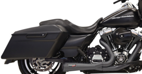 Bassani Road Rage Exhaust System for 1995-16 Harley FL Touring models - Black - 1F52RB