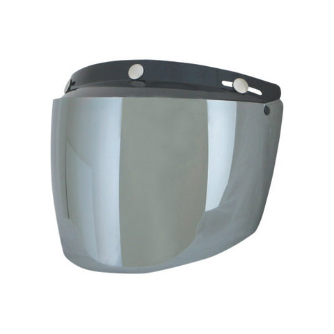 AFX Vintage 3-Snap Flip Helmet Face Shield - Silver - One-Size  - 0131-0080