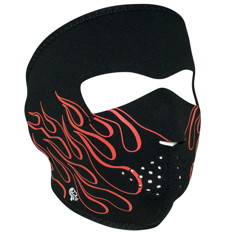 ZAN HeadGear Neoprene Full Face Mask - Orange Flames - WNFM045
