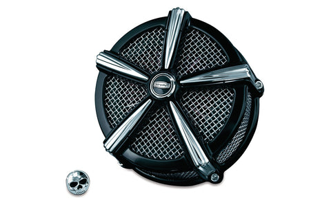 Kuryakyn Mach 2 Air Cleaner for 2008-17 Harley FL models - Black/Chrome - 9536