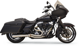 Bassani Road Rage Type III Exhaust System for 2007-16 Harley FL Touring models - Raw Stainless Steel - 1F12SS