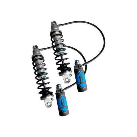 Legends REVO-ARC Remote Reservoir Coil Shocks for 2014-22 Harley FL Touring models - HD/13in - Clear - 1310-1935