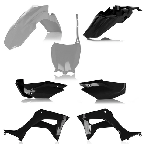 Acerbis Full Body Plastics Kit for 2019-22 Honda CRF110F - Black/Grey - 2861931019
