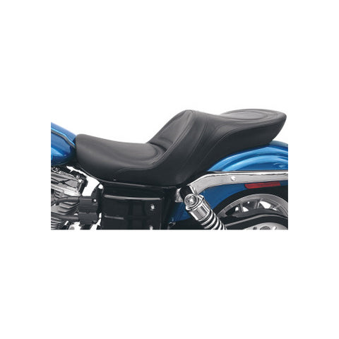 Saddlemen Explorer 2-Up Seat for 2004-05 Harley Dyna Super Glide / Low Rider models - Black/Smooth Stitched - 804-04-0291