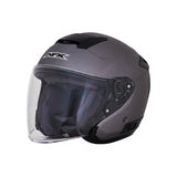 AFX FX-60 Open-Face Helmet with Face Shield - Frost Gray - Small