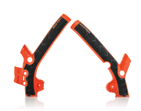 Acerbis X-Grip Frame Guards for KTM SX 85 models - 16 Orange/Black - 2449525225