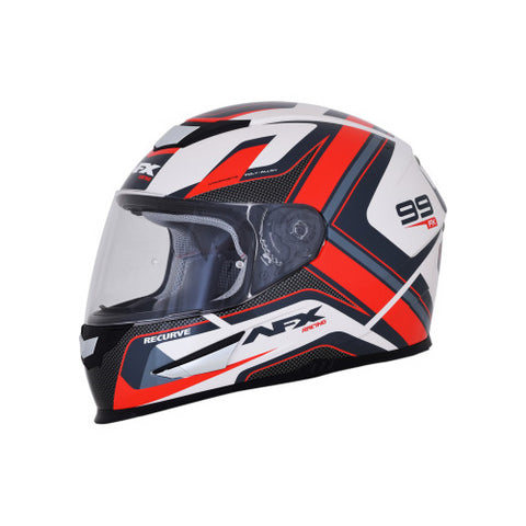 AFX FX-99 Recurve Helmet - Pearl White/Red - Small