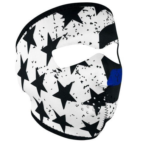 ZAN HeadGear Neoprene Full Face Mask - Thin Blue Line - WNFM119