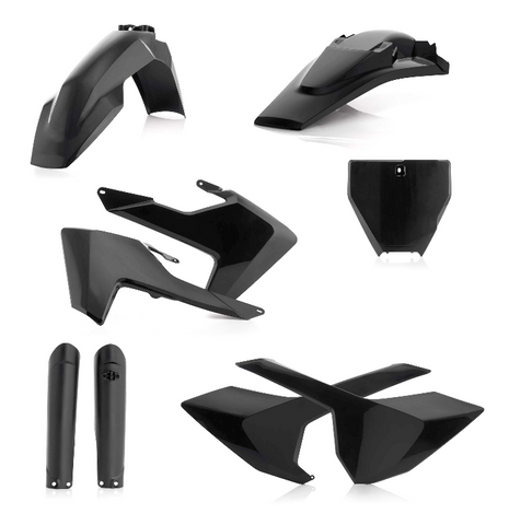 Acerbis Full Replacement Plastics Kit for 2016-18 Husqvarna FC / TC models - Black - 2462600001