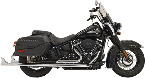 Bassani Fishtail True Dual Exhaust System for 2018-22 Harley Softail Heritage Classic - 33inch/Chrome - 1S96E-33