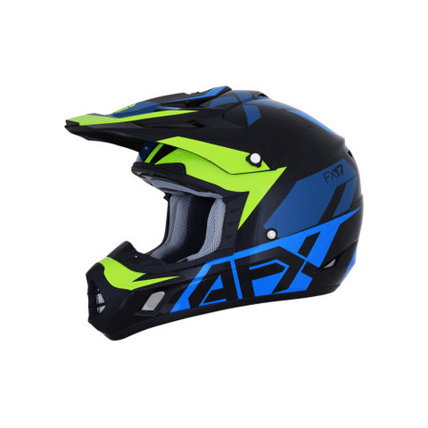 AFX FX-17 Aced Helmet - Blue/Lime - XX-Large