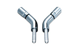Kuryakyn 1444 Mirror Stem Extenders for Stock Harleys with Round Steel Stem - Chrome