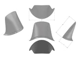 Burly Brand Tall Touring Sport Fairing Windshield for Harley XL - 13in/Black - B10-3000