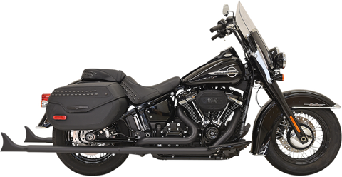 Bassani Fishtail True Dual Exhaust System for 2018-22 Harley Softail Heritage Classic - 36inch/Black - 1S86EB36