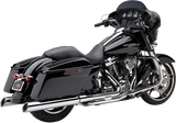 Cobra USA 909 Upper Cut Slip-On Mufflers for 1999-16 Harley FLH - Chrome - 6268