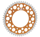 Renthal Ultralight Grooved Rear Sprocket - 520 Chain Pitch x 52 Teeth - Orange - 224U-520-52GPOR
