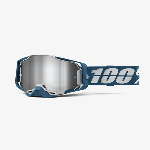 100% Armega Goggles - Albar with Flash Silver Anti-fog Lens