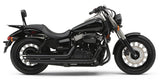 Cobra USA Street Rod Slash Down Exhaust for 2007-19 Honda VT750 Shadow - Black - 1911B