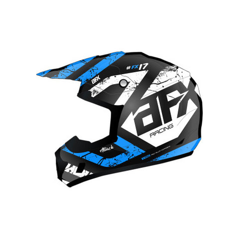 AFX FX-17 Attack Helmet - Matte Black/Blue - Medium