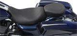Mustang Wide Tripper Solo Seat for 2008-20 Harley Touring models - Smooth/Black - 76692