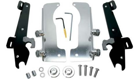 Memphis Shades Fats/Slim Windshield Trigger-Lock Complete Mount Kit - Black - MEK1938