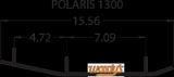 Woodys AP6-1300 Flat-Top ACE 6 Inch 60 Degree Carbide Runners for Polaris Models