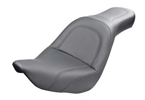 Saddlemen King 2-Up Seat for 2007-17 Harley Softail Fat Boy - Black/Smooth Stitched - 806-12-052