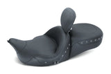 Mustang Super Touring 1-Piece Seat for 2008-25 Harley Touring Models - Heated/Black Pearl Studs - 79645