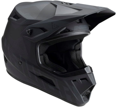 Answer Racing AR1 V2 Bold Motocross Helmet - Black/Dark Grey - Youth Medium