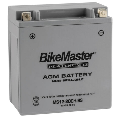BikeMaster AGM Platinum II Battery - 12 Volt - MS12-20CH-BS