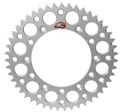 Renthal Ultralight Rear Sprocket - 420 Chain Pitch x 50 Teeth - Silver - 191U-420-50GESI