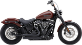 Cobra 909 Speedster Shorts Exhaust System for 2018-22 Harley Softail Street Bob/Low Rider - Black - 6712B