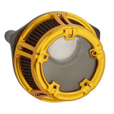 Arlen Ness Method Clear Sucker Air Cleaner Kit for 2017-22 Harley M8 models - Gold/Method - 18-175