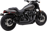 Cobra USA 909 Speedster Exhaust for 2018-20 Harley Softail Fat Bob - Black - 6714B